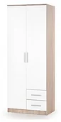 Szafy - Szafa kolor dąb sonoma, biały LIMA S-2 - miniaturka - grafika 1