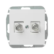Gniazdka elektryczne - Gniazdo F podwójne ASTORIA  biały  ELEKTRO-PLAST - miniaturka - grafika 1