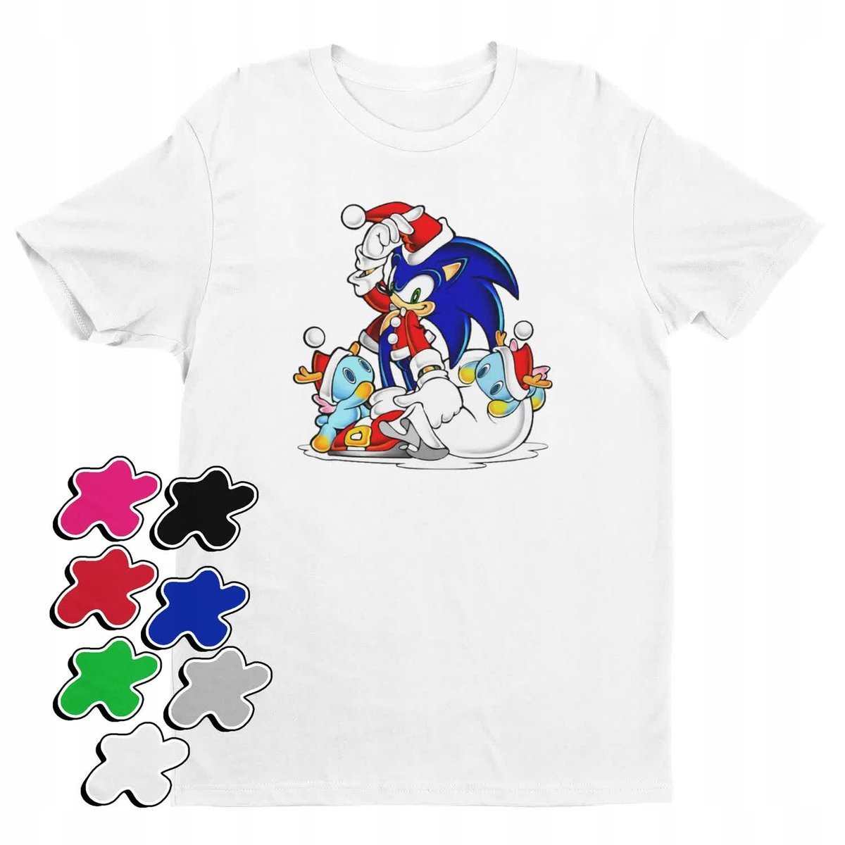 Koszulka T-Shirt Dziecięca Z Nadrukiem Sonic Święta Prezent -L 146-152