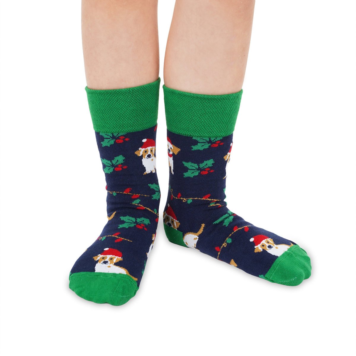 Skarpetki świąteczne w pieski 32-34 świąteczne skarpetki dziecięce w psy