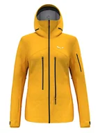 Kurtki i kamizelki sportowe damskie - Salewa Kurtka funkcyjna "Ortles GTX" w kolorze żółtym - miniaturka - grafika 1