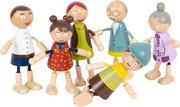 Domki dla lalek - Rodzina drewnianych giętkich lalek Small Foot - miniaturka - grafika 1