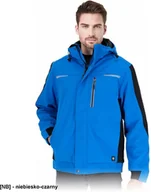 Kurtki męskie - Kurtka ochronna ocieplana męska trójwarstwowa tkanina softshell kaptur odsuwany na troczki odblaskowe elementy pikowana podszewka LH-TORNADO 2XL - miniaturka - grafika 1