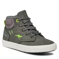 Buty dla dziewczynek - Trzewiki KangaRoos Kavu 18769 000 2014 Grey/Lime - miniaturka - grafika 1