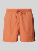 Kąpielówki męskie - Spodenki kąpielowe o kroju regular fit z wyhaftowanym logo model ‘DRAWSTRING’ - miniaturka - grafika 1