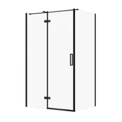Kabiny prysznicowe - Kabina prysznicowa Cersanit Jota 120x90x195 prostokątna czarny transparentne S160-028 - miniaturka - grafika 1