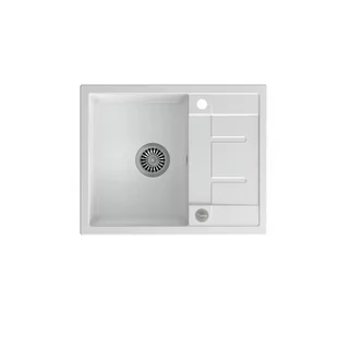 QUADRON MORGAN 116 biały metalik + odpływ stalowy (HB8210U1-BS) HB8210U1-BS - Zlewozmywaki - miniaturka - grafika 1