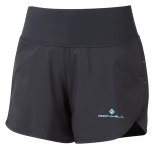 RONHILL Spodenki biegowe damskie TECH 4,5" SHORTS black/aquamint - Spodnie sportowe damskie - miniaturka - grafika 1