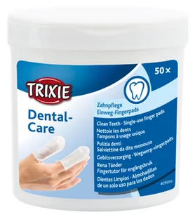 Trixie Dental Care czyste zęby nakładki na palce 50 szt - Higiena jamy ustnej zwierząt - miniaturka - grafika 1
