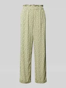 Spodnie damskie - Spodnie materiałowe z wysokim stanem i nadrukiem na całej powierzchni model ‘LISE’ - miniaturka - grafika 1