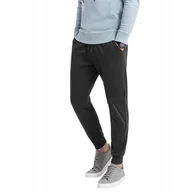 Dresy męskie - Spodnie męskie dresowe z przeszyciem grafitowy melanż V2 OM-PASK-0147 XL - miniaturka - grafika 1