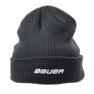 Czapka zimowa Bauer Team Ribbed Touque SR 1063361 szary - Czapki damskie - miniaturka - grafika 1