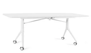 Biurko składane Carl Table - Biały - Stelaż i Blat - 200x100 cm - YZ-02 Biały - Biurka - miniaturka - grafika 1