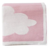 Koce i narzuty dla dzieci - Bambusowy Kocyk Dla Niemowląt 80X100 Chmurki Różowe Lullalove - miniaturka - grafika 1