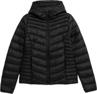 Kurtki damskie - Kurtka damska puchowa  4F AW23TDJAF225 - czarna XS - miniaturka - grafika 1