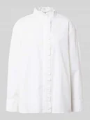 Bluzki damskie - Bluzka koszulowa o kroju relaxed fit z czystej bawełny - miniaturka - grafika 1