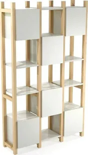 Elior Biały regał na książki do salonu - Pikos - Regały - miniaturka - grafika 1