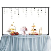 Inne - TEMU Łuk balonowy z regulowanym stojakiem żelaznym, wysokość 37,4", długość 94,5", zaciski w zestawie, uniwersalny metalowy pręt stołowy na wesela, - miniaturka - grafika 1