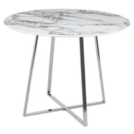 Stoły - King Home Stół Carat- Imitacja marmuru, srebrna podstawa KH1201100197 - miniaturka - grafika 1