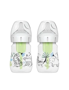 Dr Brown's Butelka szeroka szyjka Options+ 150ml 2 pak dżungla - Butelki dla niemowląt - miniaturka - grafika 1