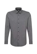 Koszule męskie - Seidensticker Męska koszula 256272, szara, 41 - miniaturka - grafika 1