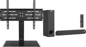 Uchwyty do telewizora - Mozos Stojak podłogowy Vesa 32'' - 70'' + Soundbar Cinema - miniaturka - grafika 1