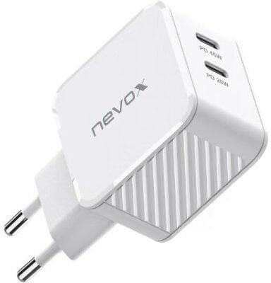 nevox 45W Dual USB-C PD Ladegerät GaN weiß