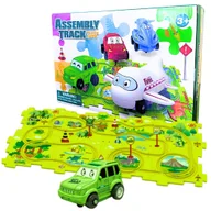 Zabawki konstrukcyjne - Interaktywne Puzzle Tor Kolejowy Dinozaur – Zabawka Edukacyjna 15 el. - miniaturka - grafika 1
