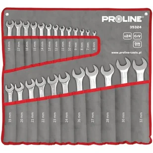 Proline KLUCZE OCZKOWO-płaski ILOŚĆ 24 6-32mm DIN 3113 CrV 35324 - Klucze i nasadki - miniaturka - grafika 1