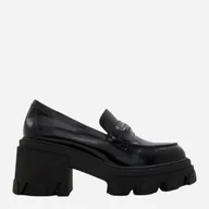 Półbuty damskie - Loafersy damskie skórzane na grubej podeszwie ALDO 13621136-001 40 (9US) 25.5 cm Czarne (57005074536). Loafersy damskie - miniaturka - grafika 1