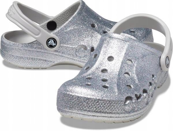Damskie Lekkie Klapki Chodaki Crocs Baya Glitter 205925 Clog 42-43