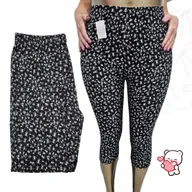 Legginsy - LEGINSY 3/4 NA CO DZIEŃ RYBACZKI kwiaty elastyczne wygodne 44 46 2XL 3XL - miniaturka - grafika 1