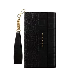 Ideal of Sweden Clutch do IPHONE 8 / 7 / 6s / SE Jet Black Croco - Etui i futerały do telefonów - miniaturka - grafika 1