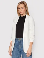 Marynarki i żakiety damskie - Pieces Marynarka Boss 17090996 Biały Regular Fit - miniaturka - grafika 1