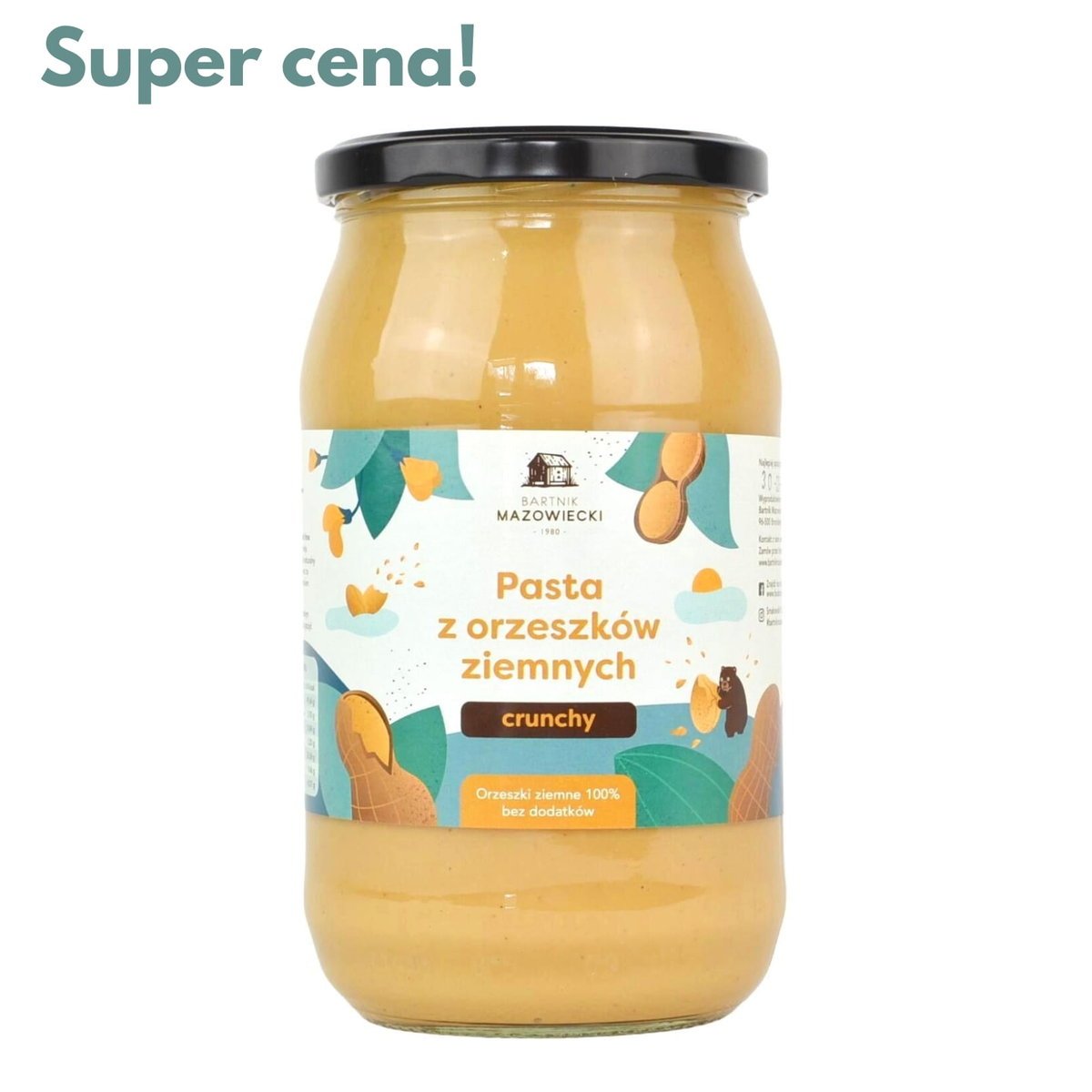 Pasta z orzechów ziemnych crunchy 800g / Bartnik Mazowiecki