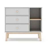 Komody dla dzieci - Biała niska komoda dziecięca 90x81 cm Esteban – Marckeric - miniaturka - grafika 1