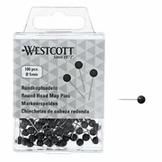 Westcott szpilki do znakowania 5 x 16 mm stalowe srebrne/czarne 100 szt twm_973862