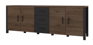 Komoda Olin 25 4D3S Czarny / Orzech Okapi - Komody - miniaturka - grafika 1