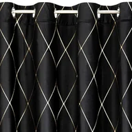 Zasłony - Euro Firany Zasłona Pierre Cardin Margo Czarny 140 x 250 Przelotka Zasłona Pierre Cardin Margo Czarny 140 x 250 Przelotka - miniaturka - grafika 1