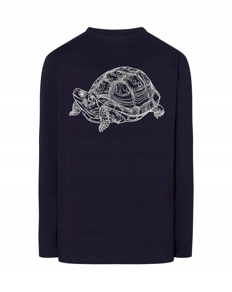 Longsleeve męski nadruk zwierzę ŻÓŁW r.S