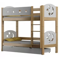 Łóżka dla dzieci i młodzieży - Drewniane łóżko z materacami i szufladą, sosna - Mimi 4X 190x80 cm - miniaturka - grafika 1
