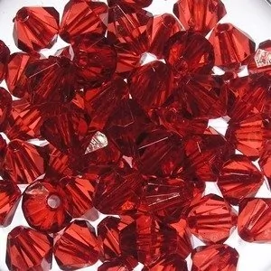 Kryształki Diamentowe Czerwone 8mm 40szt - Półfabrykaty do biżuterii - miniaturka - grafika 1