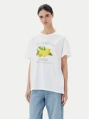 Koszulki i topy damskie - Pieces T-Shirt Thea 17157114 Biały Standard Fit - miniaturka - grafika 1