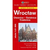 Atlasy i mapy - Daunpol Wrocław, Oleśnica, Świdnica, Trzebnica plan miasta skala 1:21 000 - miniaturka - grafika 1