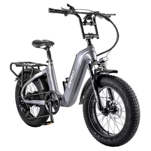 FAFREES F20 Master E-bike 20*4.0 inch Air Tire 500W Rear Drive 25km/h Max Speed 48V 22.5Ah Battery 140-160km Range -Grey - Rowery - miniaturka - grafika 4