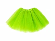 Sukienki i spódniczki dla dziewczynek - SPÓDNICZKA TIULOWA TRÓJWARSTWOWA ZIELONA 28cm - miniaturka - grafika 1