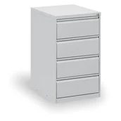Szafy biurowe - KOVONA Metalowa szafa kartotekowa A6, 4 szuflady, szara G23320.2.09.2.2 - miniaturka - grafika 1