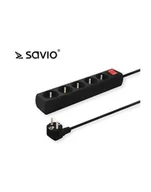 Listwy zasilające - SAVIO LZ-01 Listwa zasilająca przeciwprzepięciowa 5 gniazd 1,5m - miniaturka - grafika 1