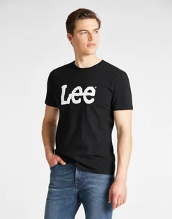 T-Shirt Lee Wobbly Logo Tee Black L65Qai01 M - Koszulki męskie - miniaturka - grafika 1