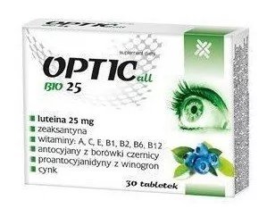 PHARMACY LABORATORIES Opticall BIO 25 x 30 tabl - Wzrok i słuch - miniaturka - grafika 1